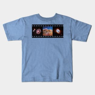 NASA JWST images in the form of the filmstrip Kids T-Shirt